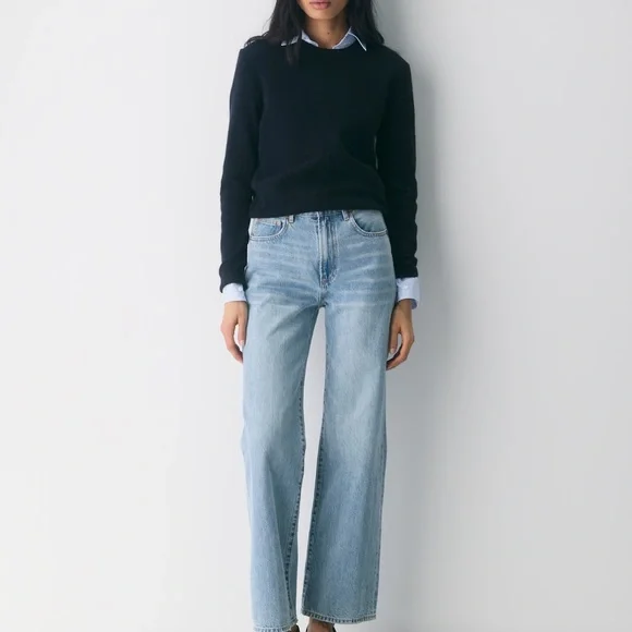 Denim Forum Farrah High Rise Light Blue Jeans - Picture 1 of 9